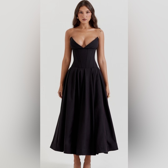 House of CB Lady Corset Midi Dress